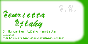 henrietta ujlaky business card